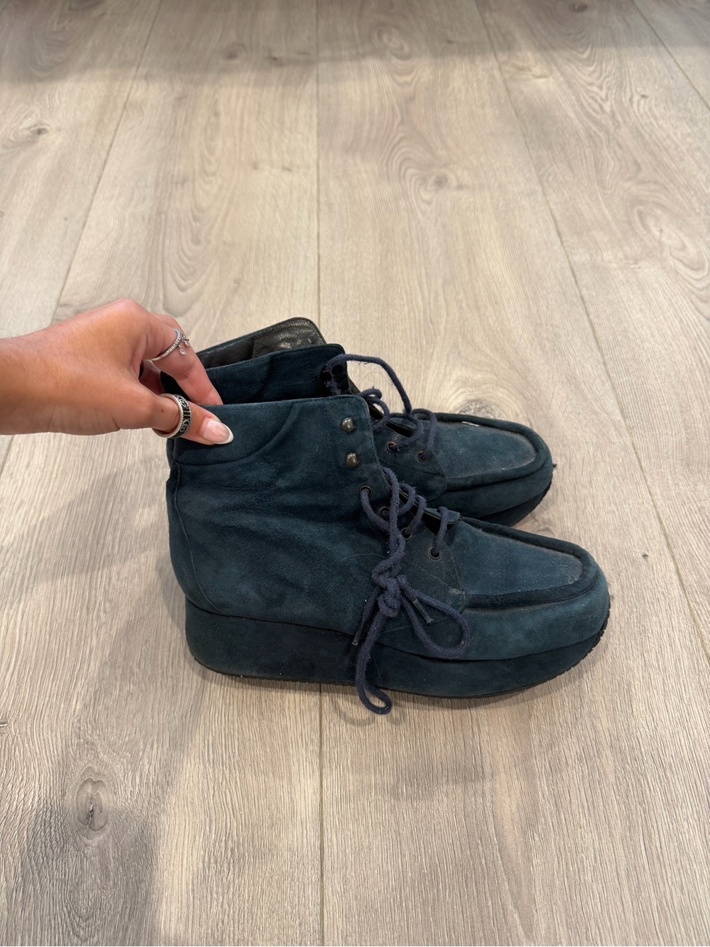 Women's Suede Lace-Up Ankle Boots